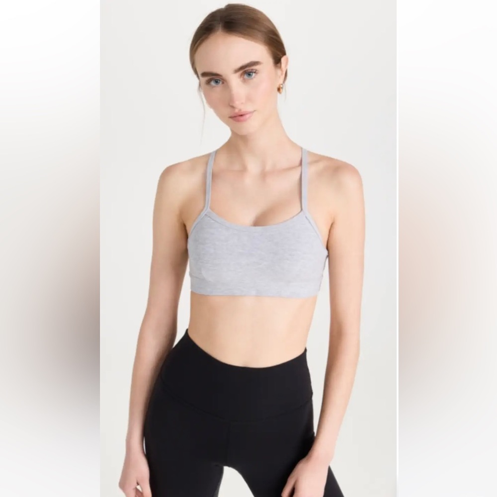 BNWT ALO SOFT GRATITUDE BRA ATHLETIC HEATHER GREY SIZE LARGE